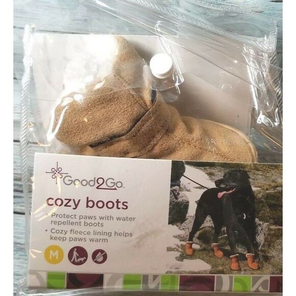 Good2Go Cozy Fleece Large Dog Boots Keep Your Dog Safe From Salt & Cold Temps - Picture 3 of 5